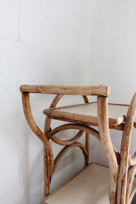 midcentury french bentwood cart