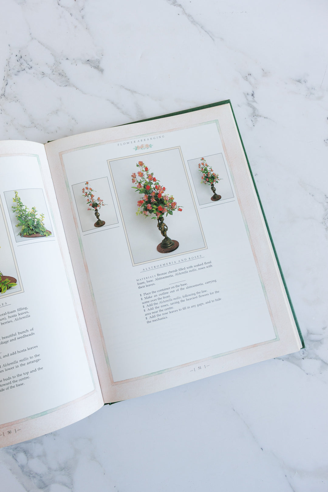 flower arranging vintage coffee table book
