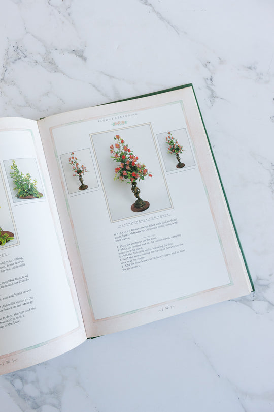 flower arranging vintage coffee table book