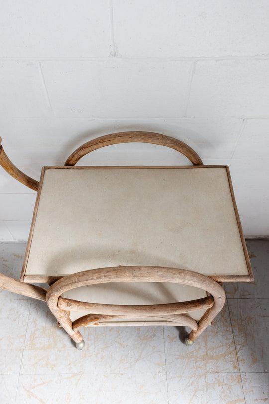 midcentury french bentwood cart