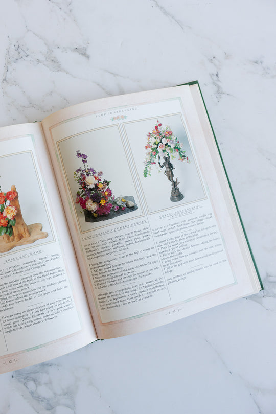 flower arranging vintage coffee table book