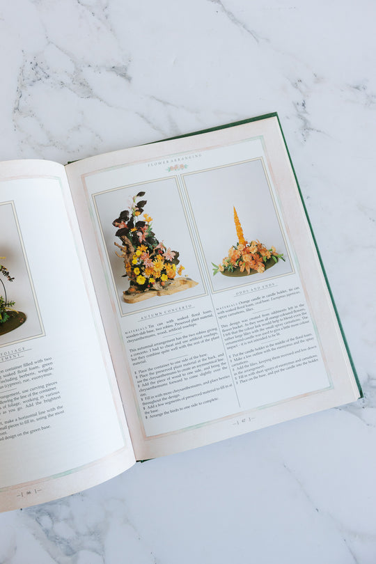 flower arranging vintage coffee table book