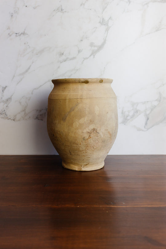 antique french stoneware vase