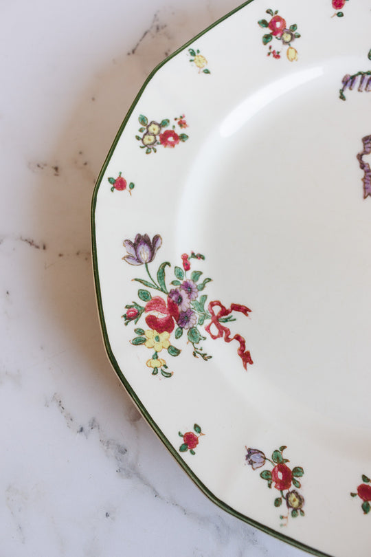 set of 5 royal doulton "old leeds sprays" dinner plates