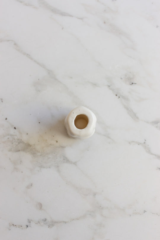 vintage french rosebud porcelain candle holders