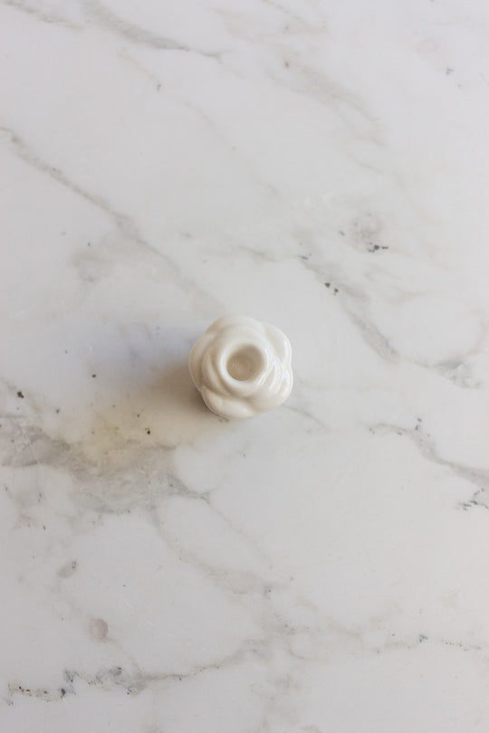 vintage french rosebud porcelain candle holders
