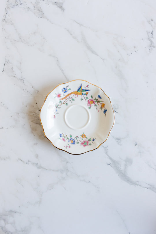 vintage hammersley "bird of paradise" teacup and saucer