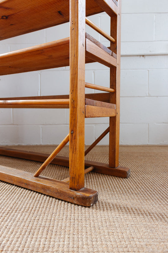 antique pine cobbler’s drying rack