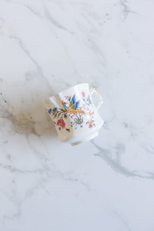 vintage hammersley "bird of paradise" teacup and saucer