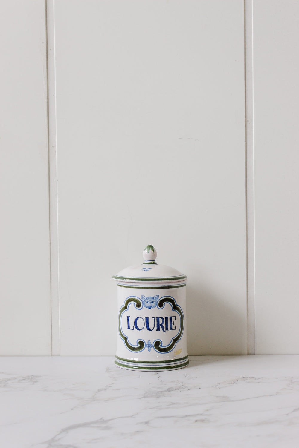 antique french "lourie" apothecary jar