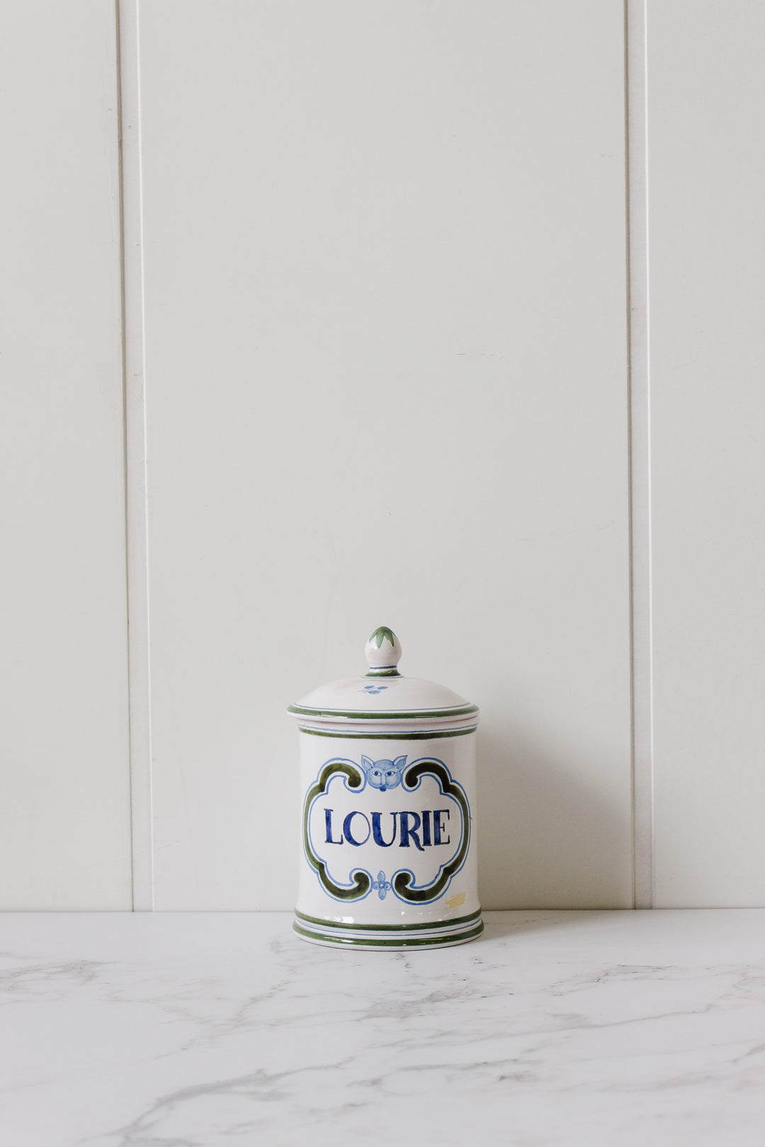 antique french "lourie" apothecary jar