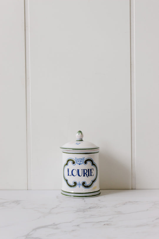 antique french "lourie" apothecary jar
