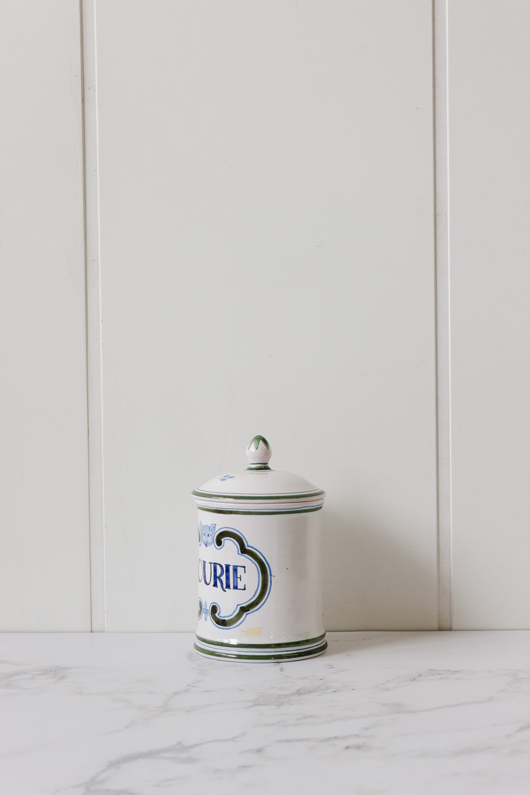 antique french "lourie" apothecary jar