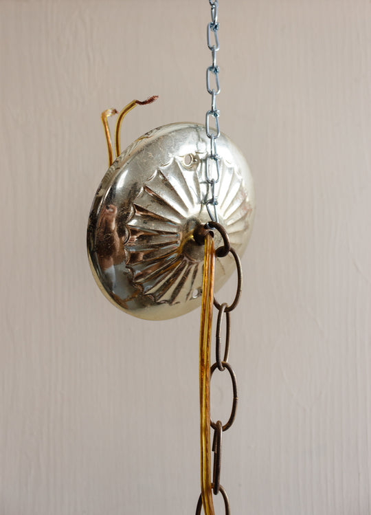 rare 1960s italian bamboo swag pendant light