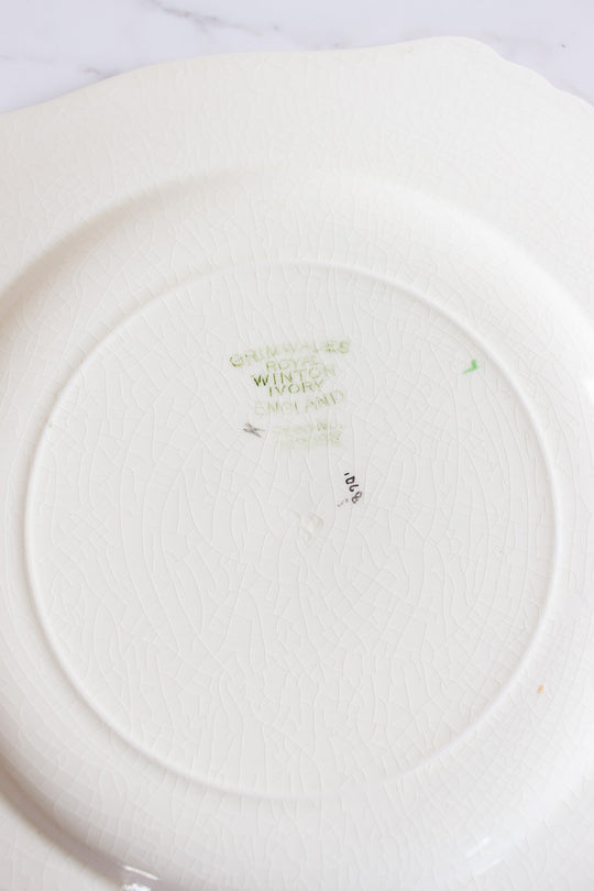 1930s grimwades england ivory plate