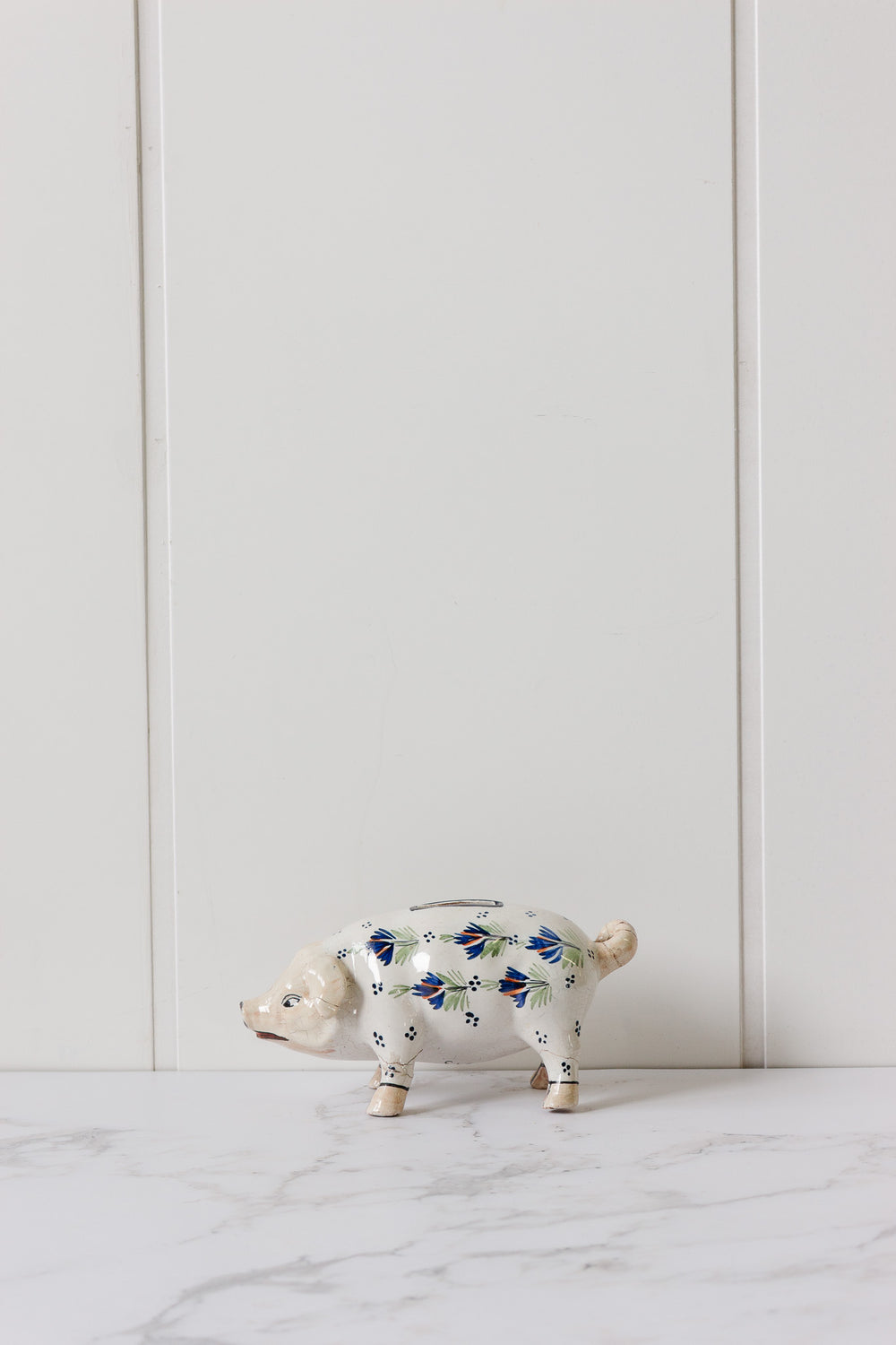1930s french henriot quimper porcelain piggy bank