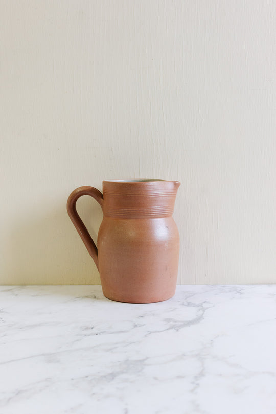 vintage french grès de berry stoneware pitcher