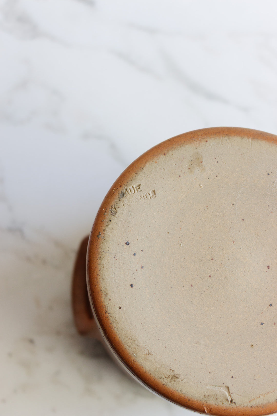 vintage french stoneware salt cellar