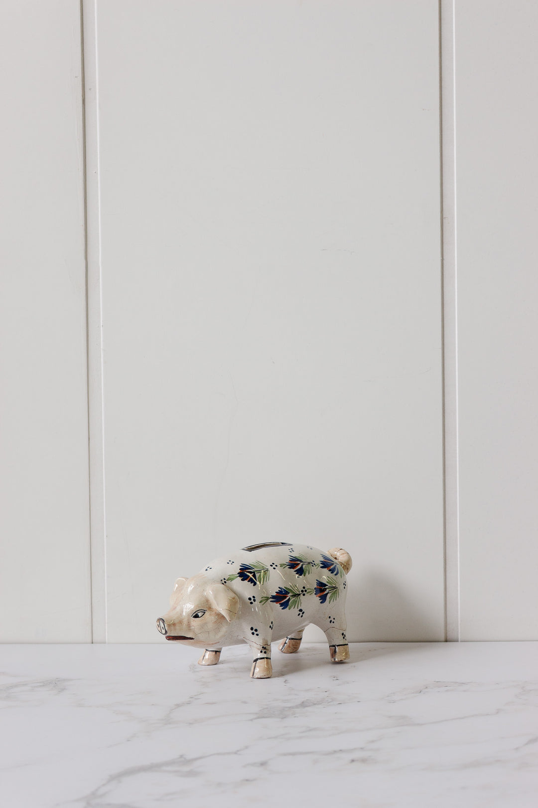 1930s french henriot quimper porcelain piggy bank