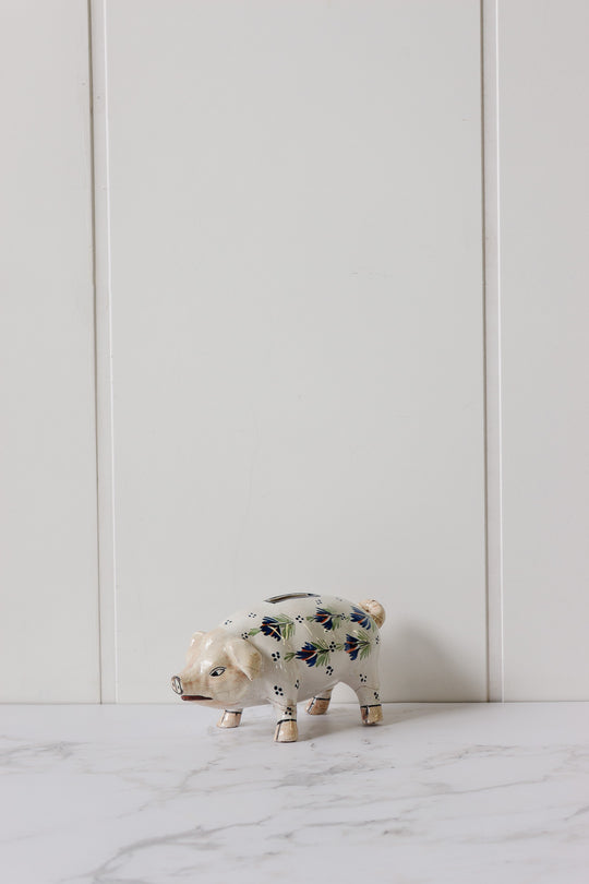 1930s french henriot quimper porcelain piggy bank