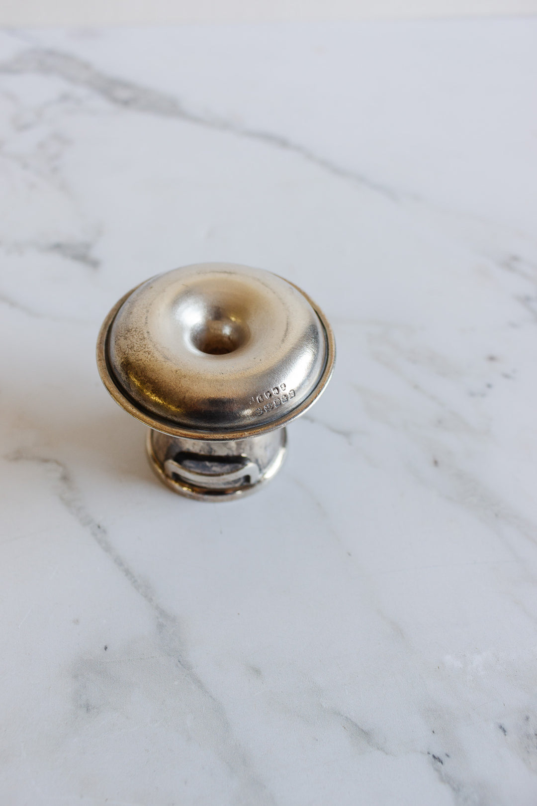 eclectic set of vintage french silver egg cups