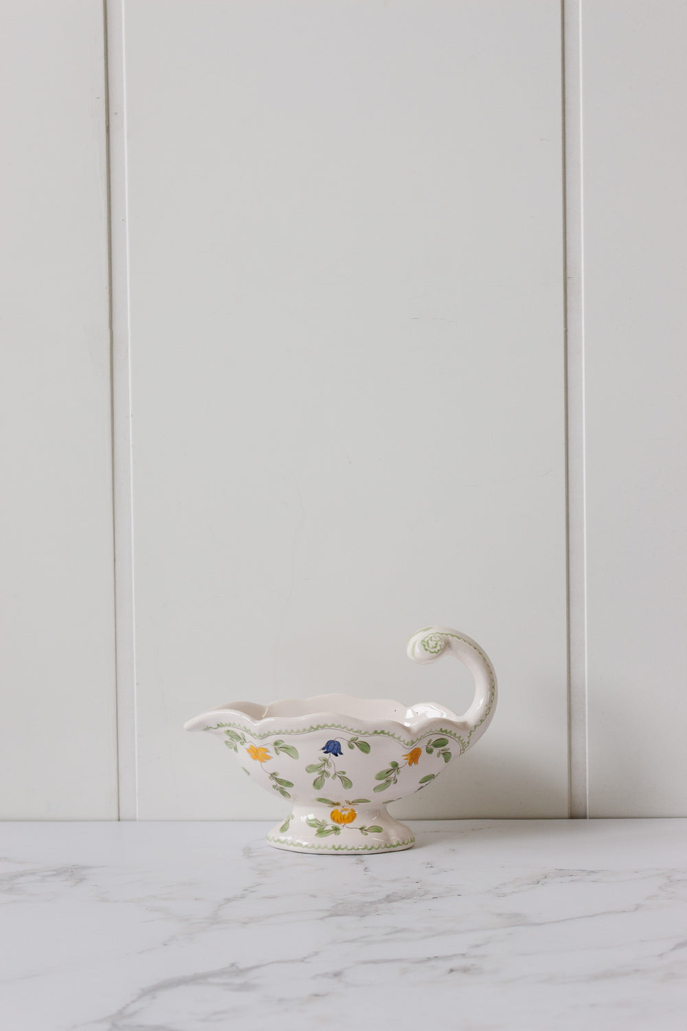 unique antique moustiers gravy boat