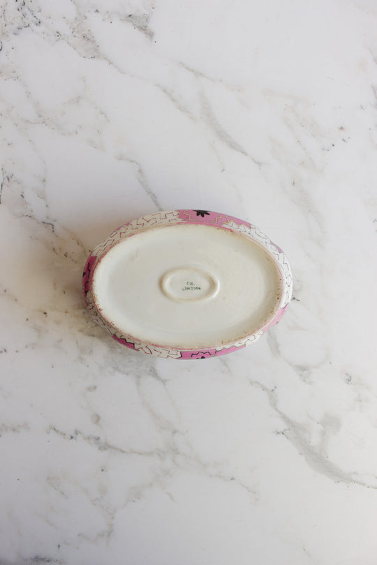 art deco french limoges large porcelain jewelry box