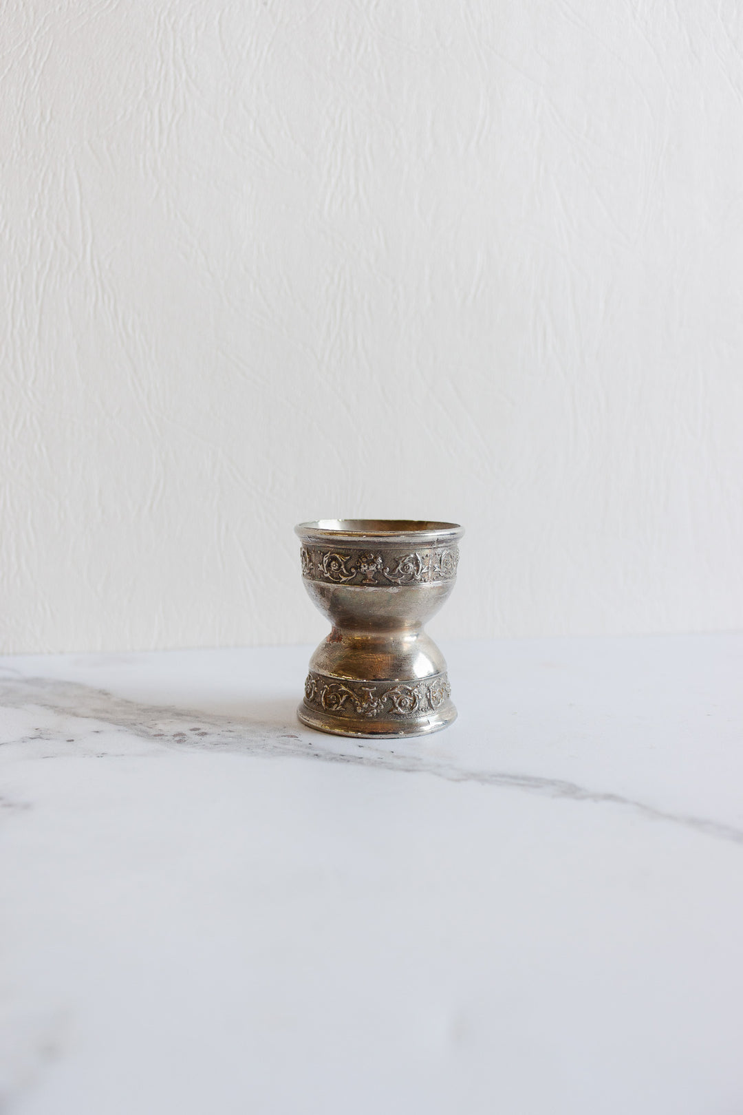 eclectic set of vintage french silver egg cups