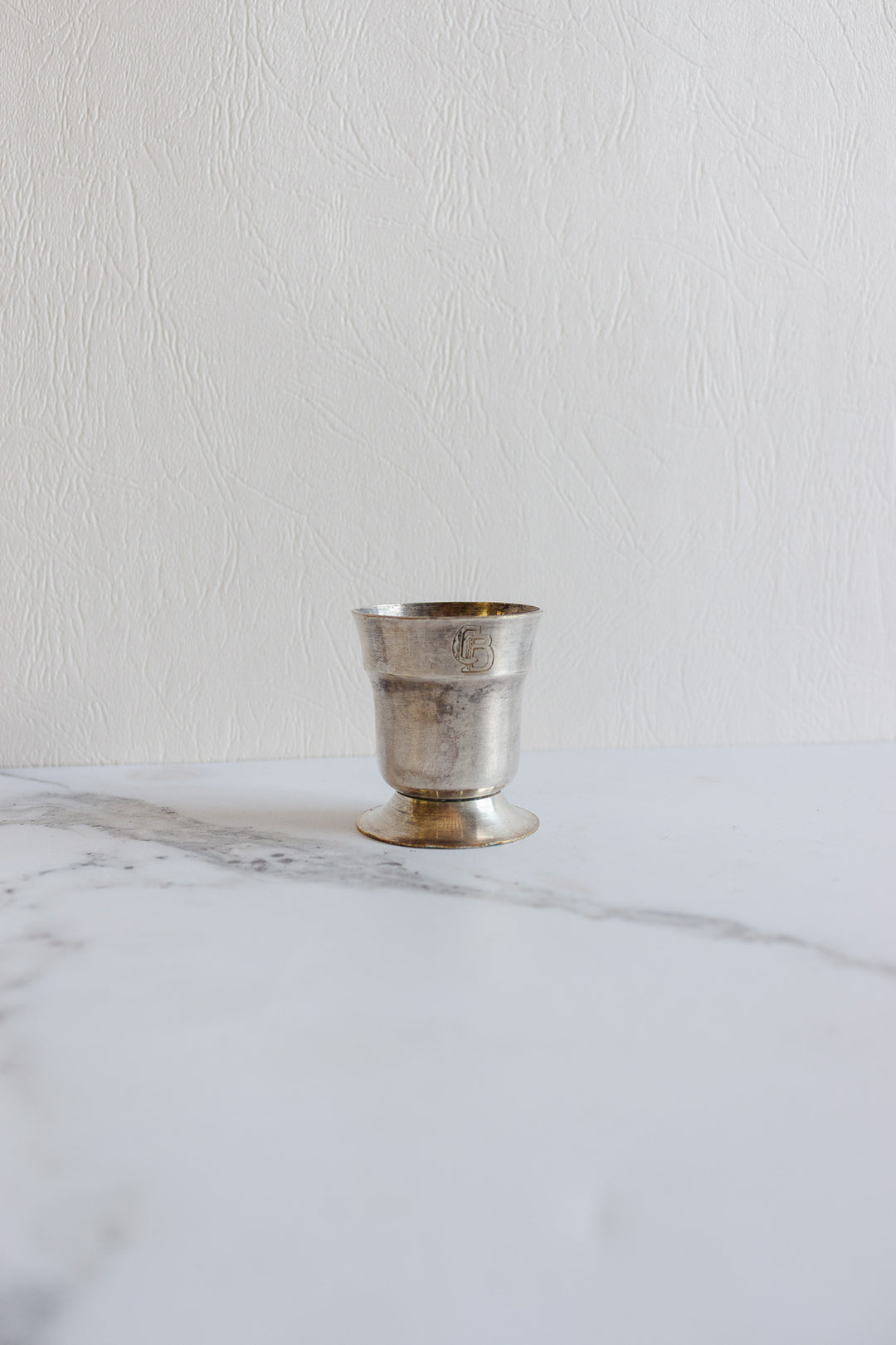 eclectic set of vintage french silver egg cups