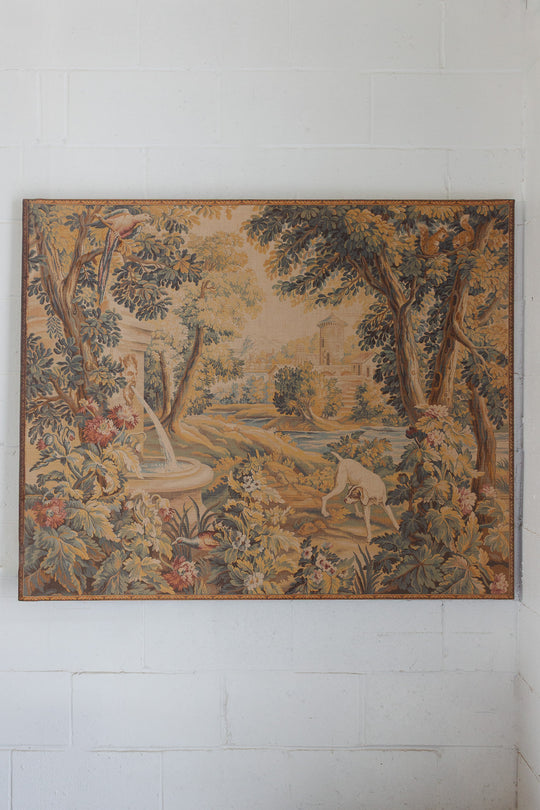 vintage french jacquard tapestry