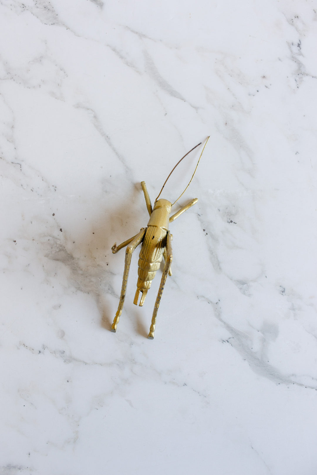 vintage french brass grasshopper