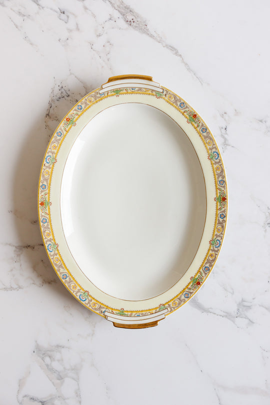 art deco limoges hand painted platter