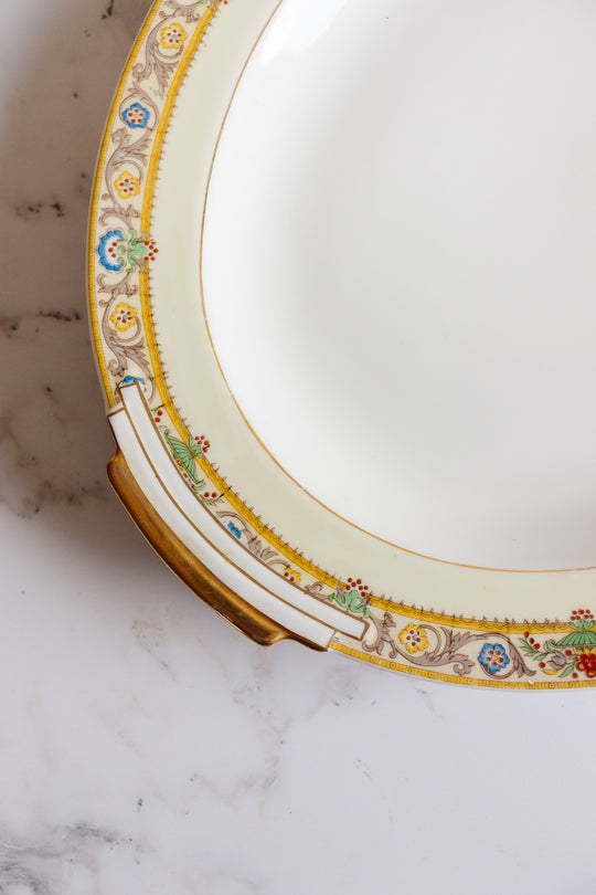 art deco limoges hand painted platter