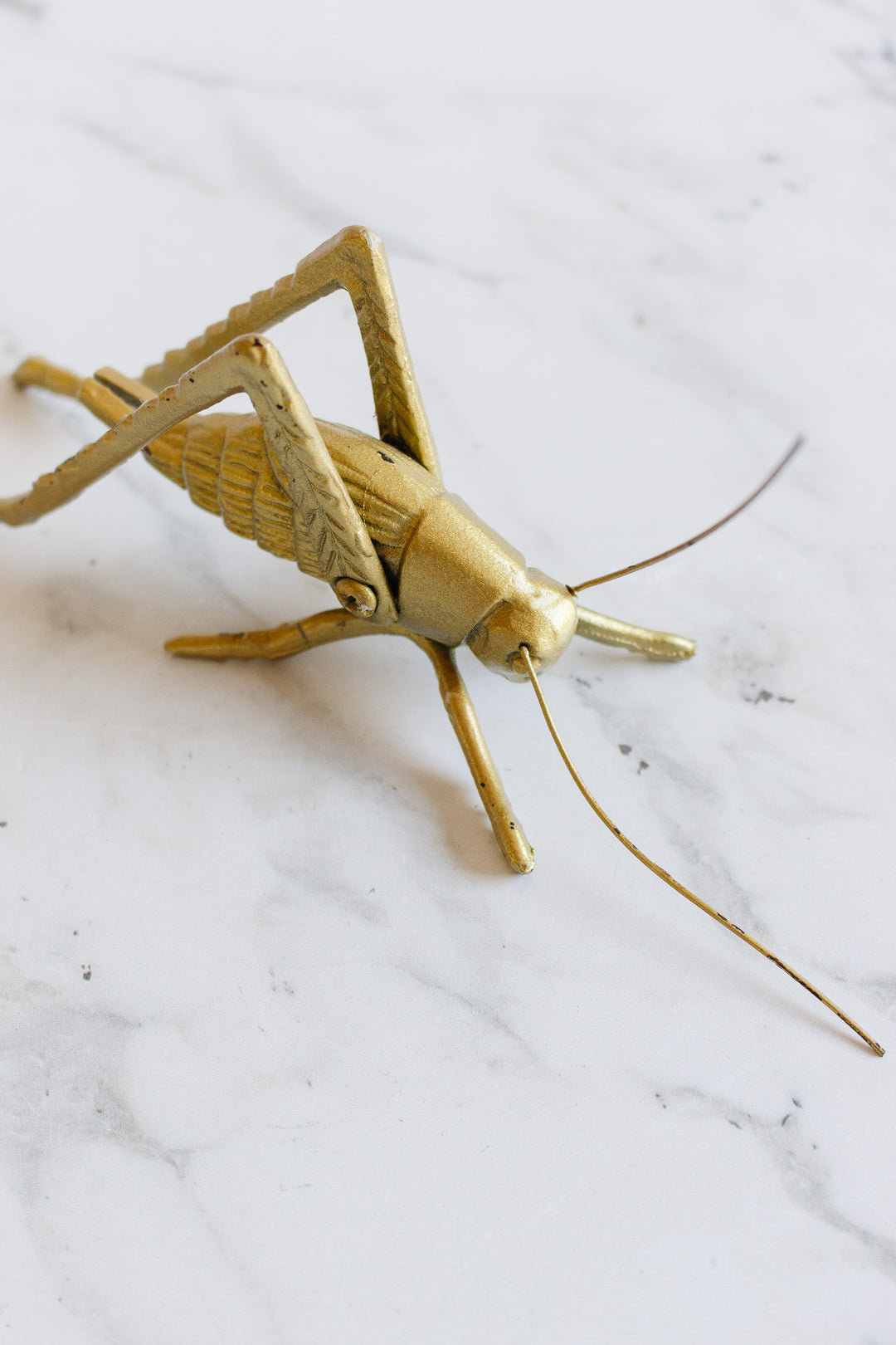 vintage french brass grasshopper