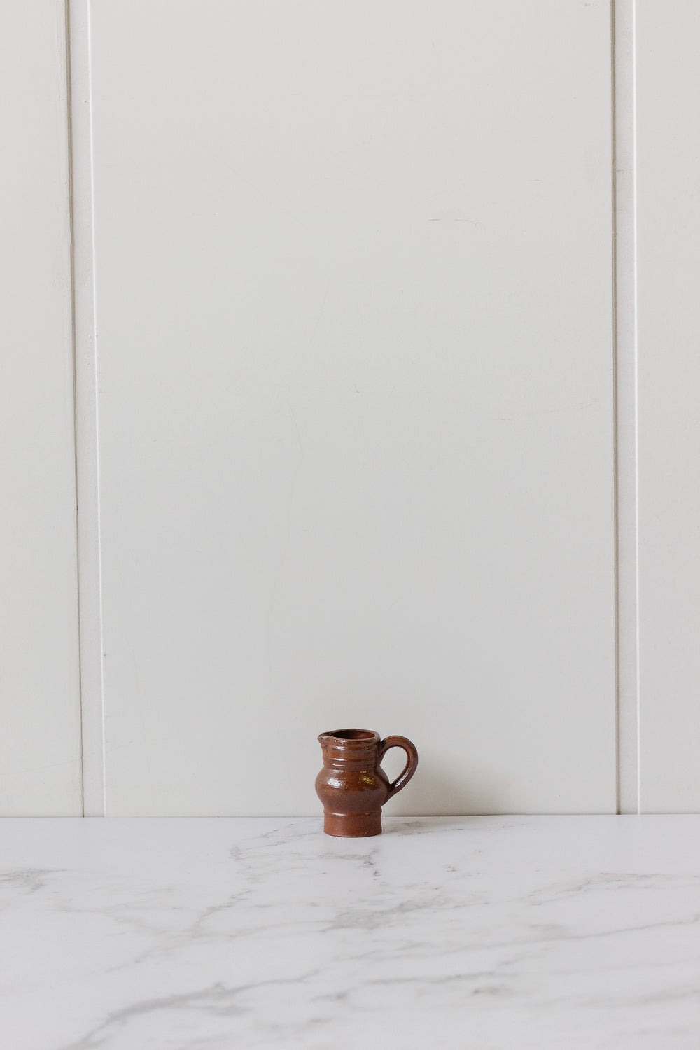 vintage french miniature stoneware pitcher