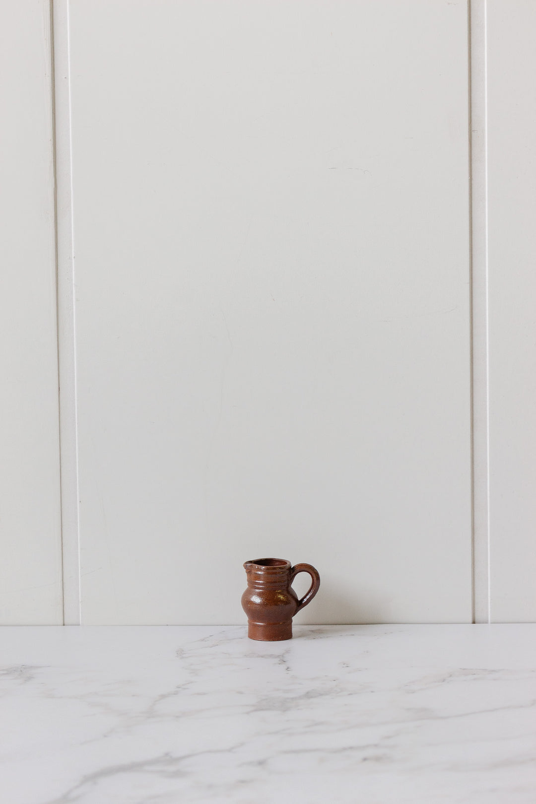 vintage french miniature stoneware pitcher
