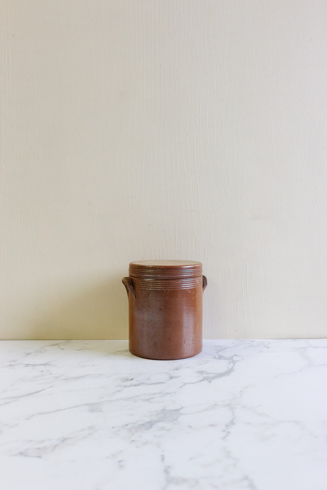 antique french confit pot with lid