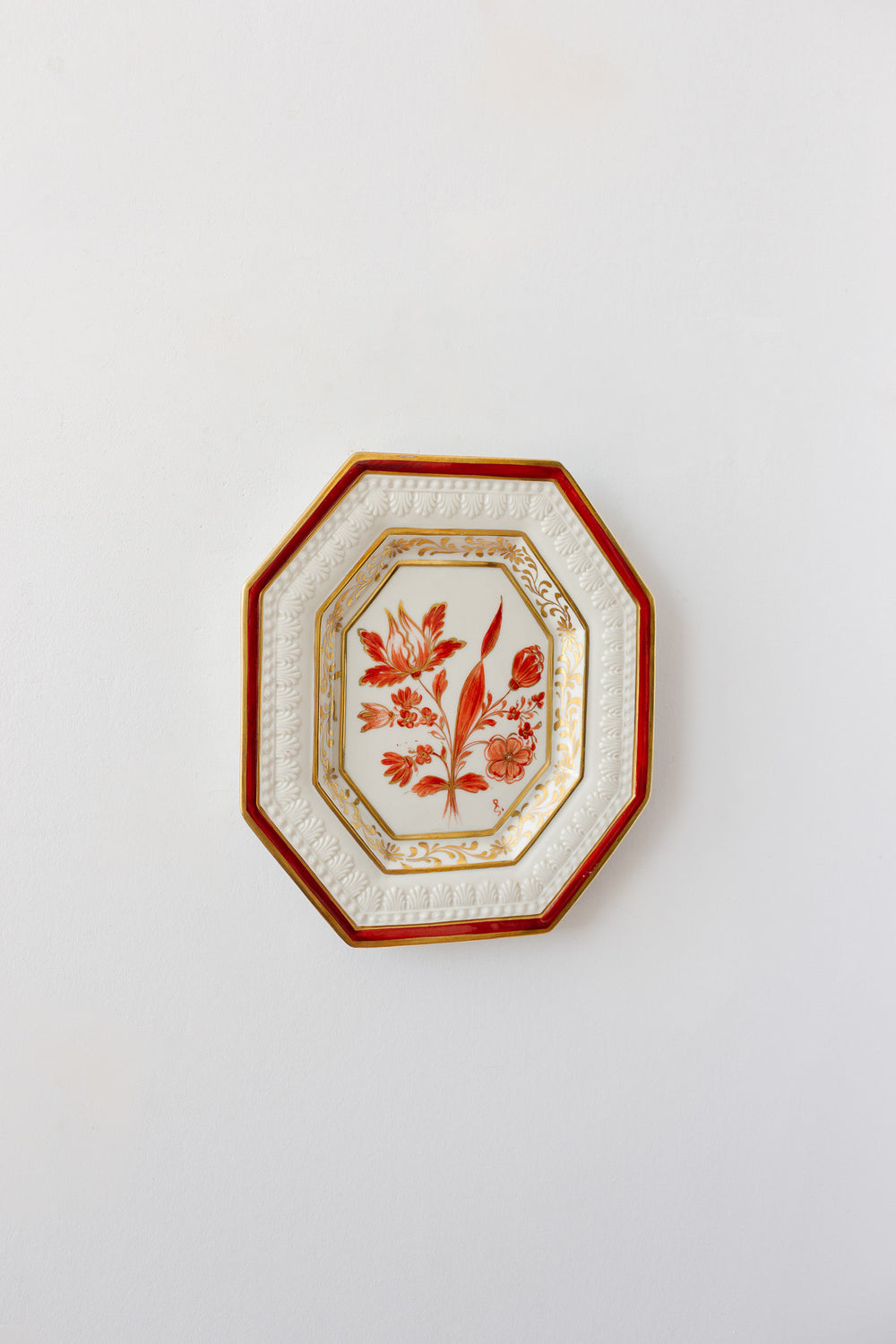 vintage porcellane d'arte Italy hand painted plate