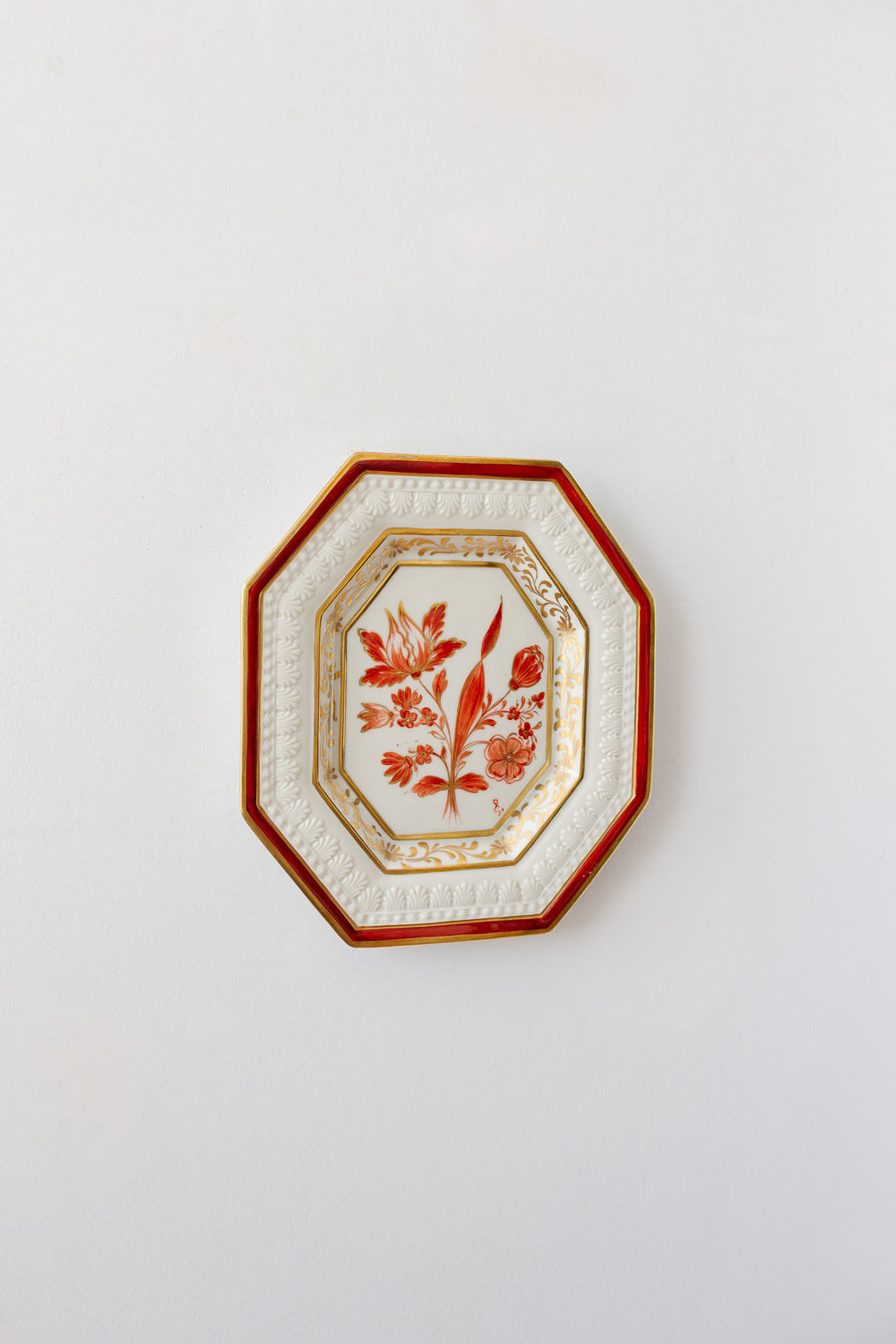 vintage porcellane d'arte Italy hand painted plate