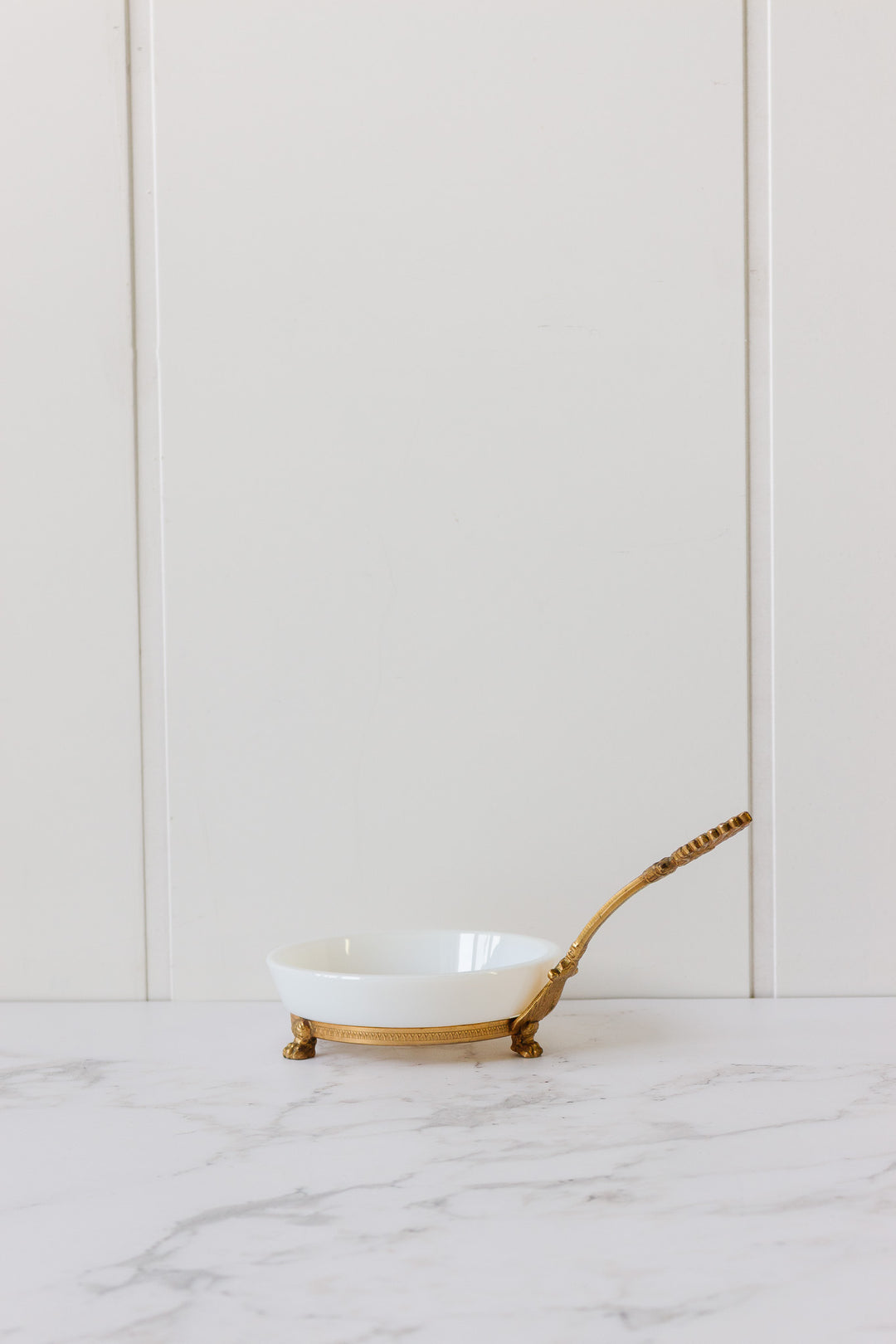 antique french bronze and "bulle de savon" opaline dish