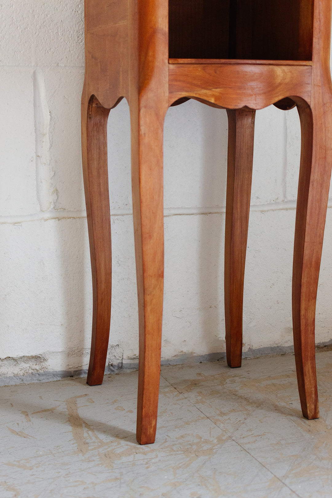 pair of vintage French louis xv style narrow nightstands