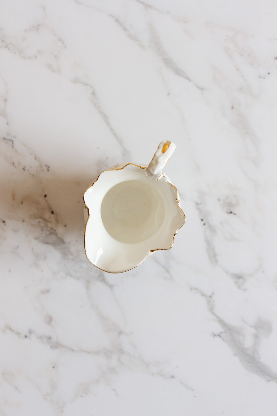 rare vintage aynsley floral creamer with ear handle