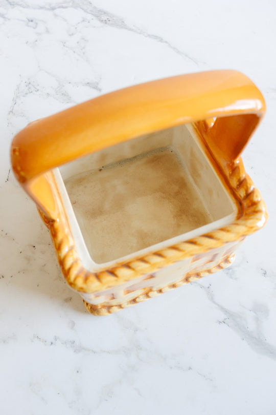 rare 1920s antique french sarreguemines majolica fruit basket