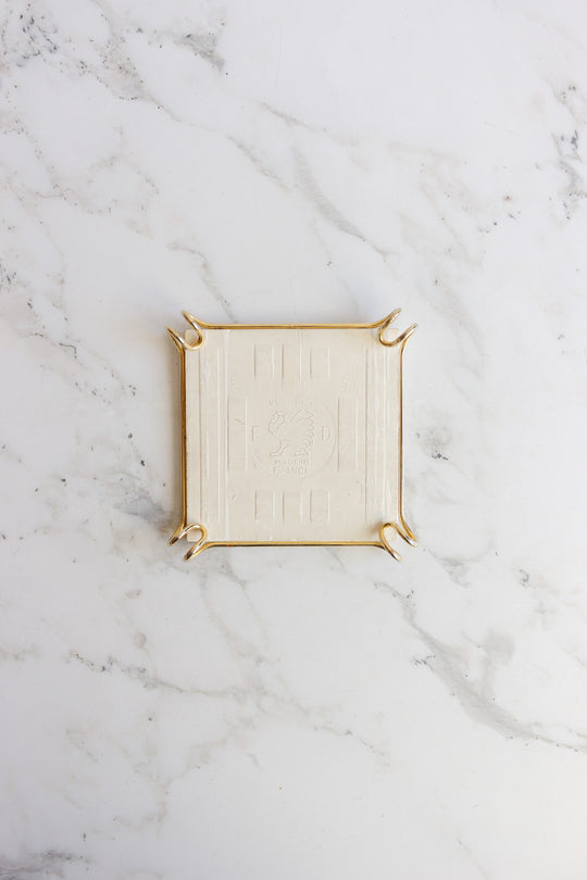 vintage french desèvres porcelain coaster