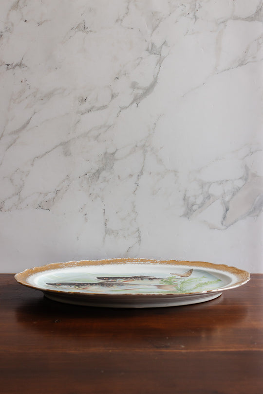 1930s french limoges oval fish platter