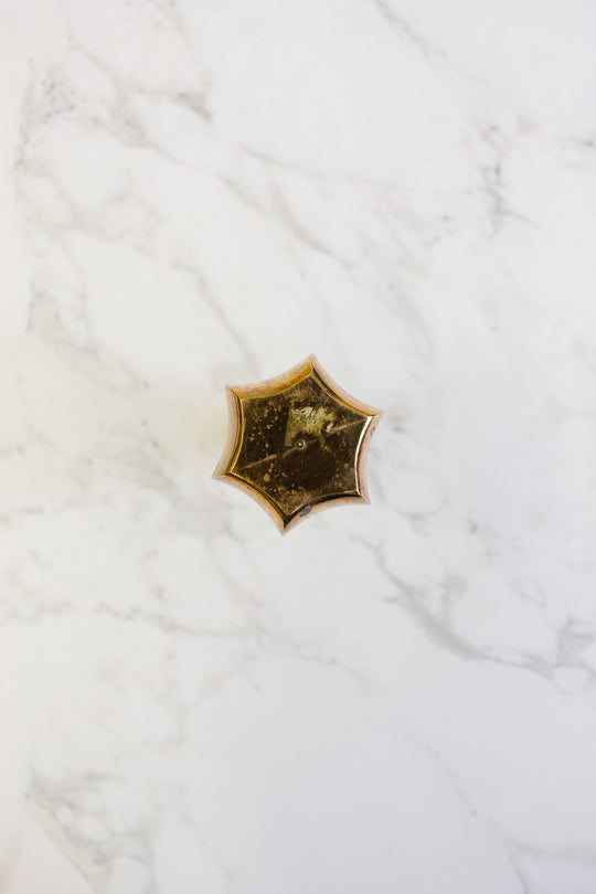 vintage french brass bud vase