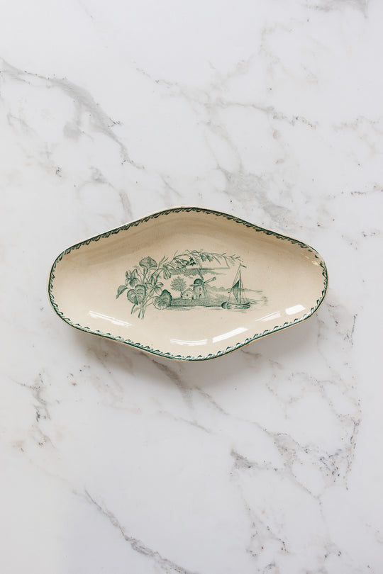 antique french transferware ravier