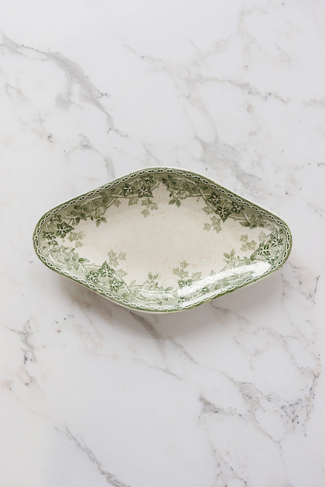 antique french transferware ravier