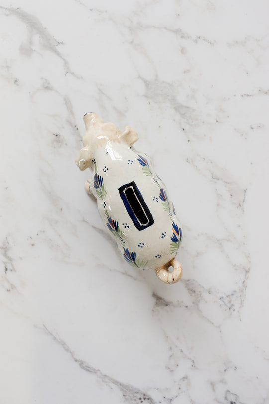 1930s french henriot quimper porcelain piggy bank
