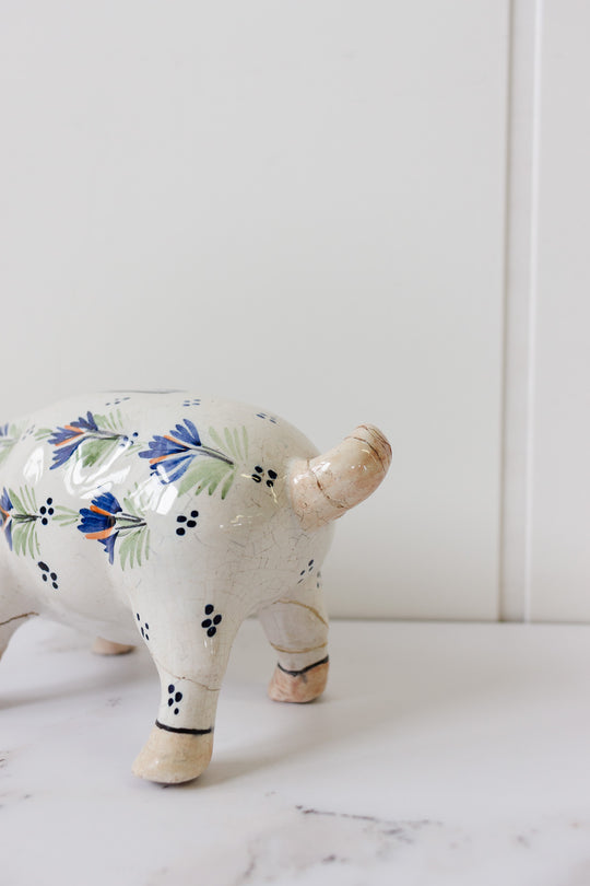 1930s french henriot quimper porcelain piggy bank